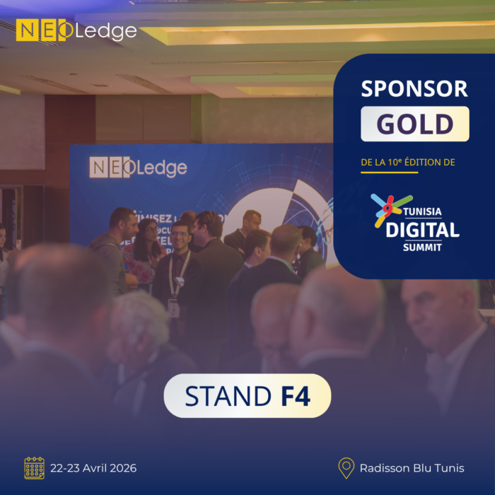 NeoLedge Sponsor Gold au Tunisia Digital Summit 2026 à Tunis, expert en GED intelligente et IA documentaire